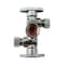 Keeney Mfg Keeney 1/2 in. FIP in. X 3/8 in. Compression Brass Dual Shut-Off Valve K2901DHLF - alternate 1